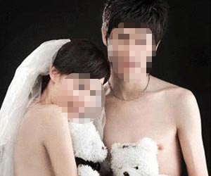 脱光照相？裸体婚纱照逐渐流行9